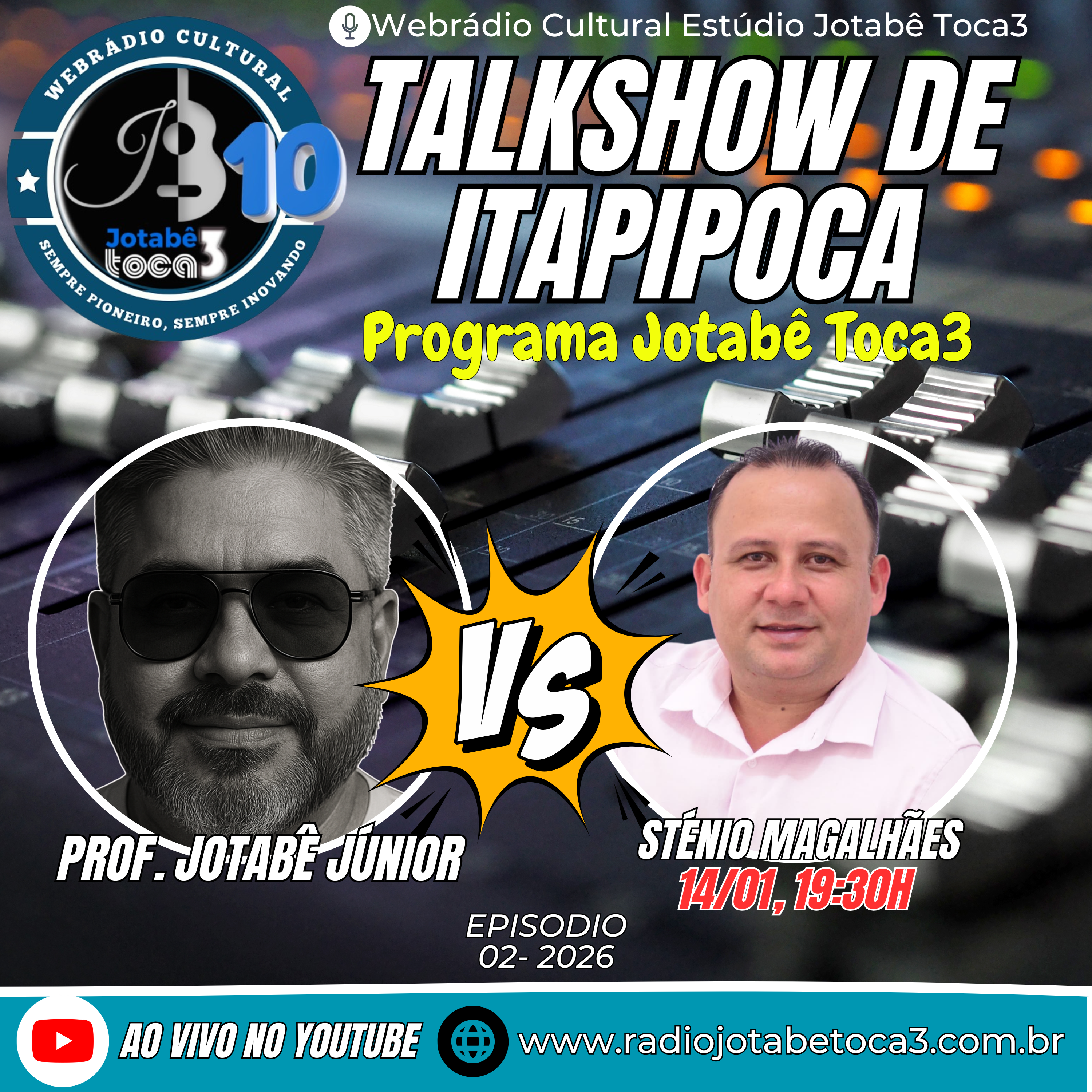 PROF. JOTABÊ JÚNIOR RECEBERÁ STÊNIO MAGALHÃES NO TALkSHOW DE ITAPIPOCA