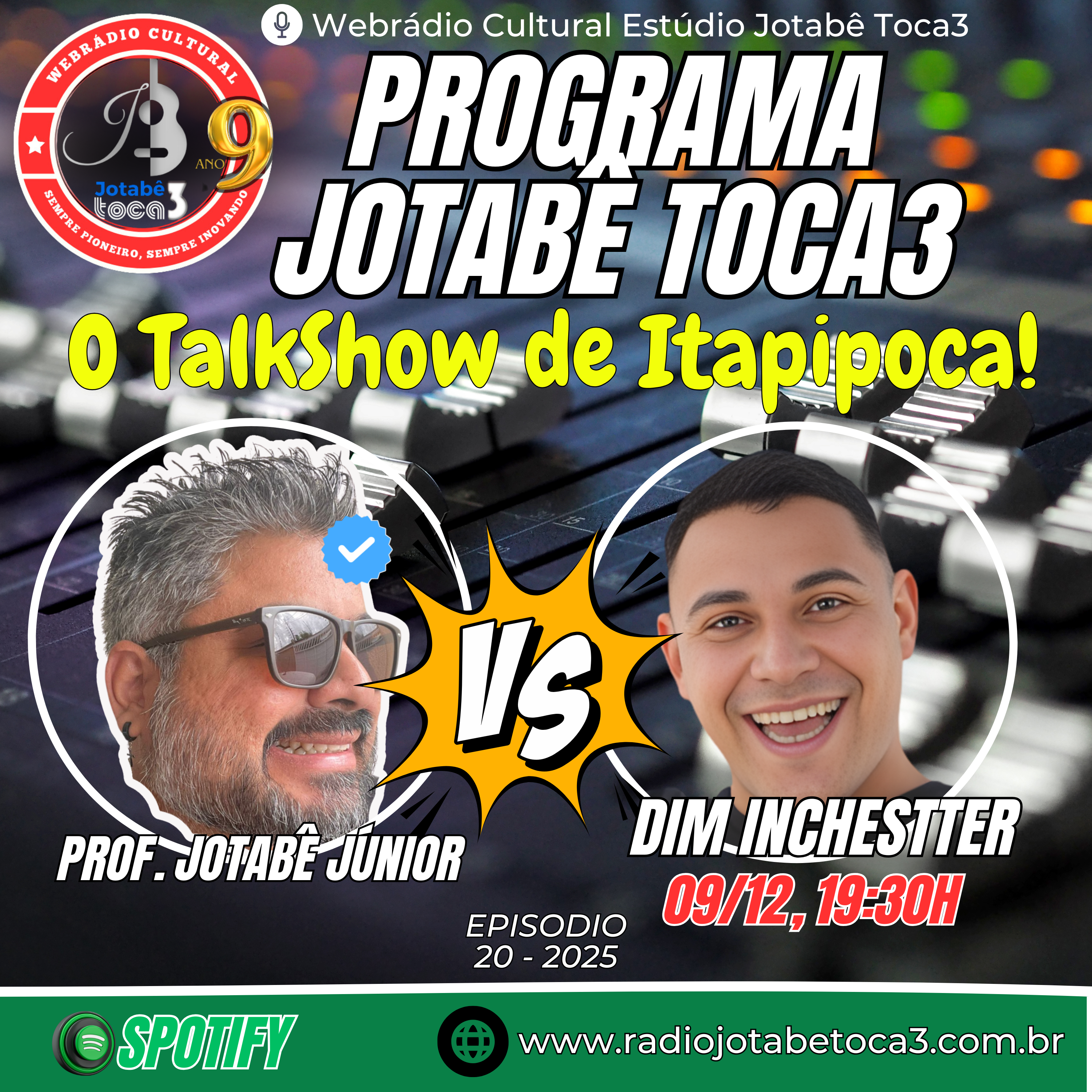 PROF. JOTABê JÚNIOR RECEBEU DIM INCHESTER NO TALKSHOW DE ITAPIPOCA