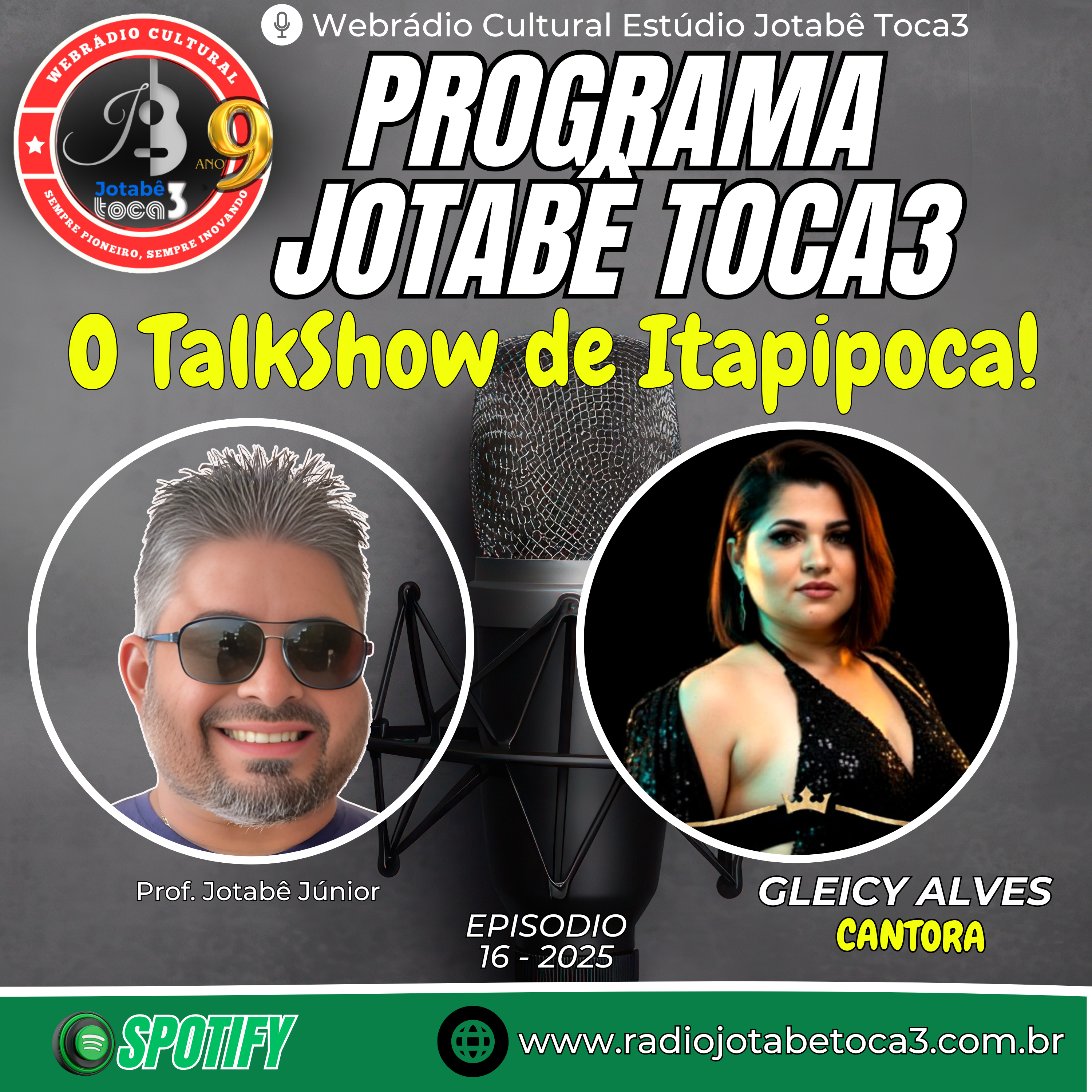 PROF. JOTABê JÚNIOR RECEBEU GLEICY ALVES NO TALKSHOW DE ITAPIPOCA