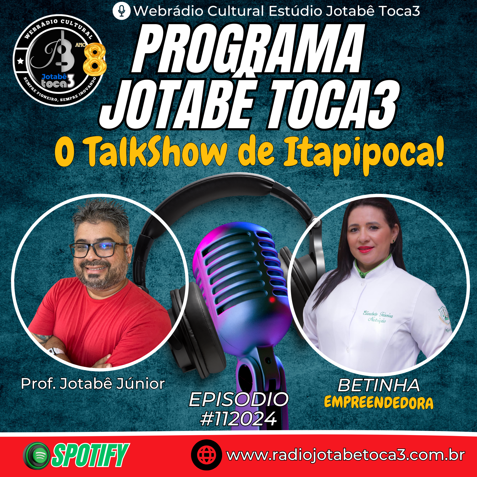 SÁBADO DIA 26/10 PROF. JOTABÊ JÚNIOR RECEBE A EMPREENDEDORA BETINHA NO TALkSHOW DE ITAPIPOCA