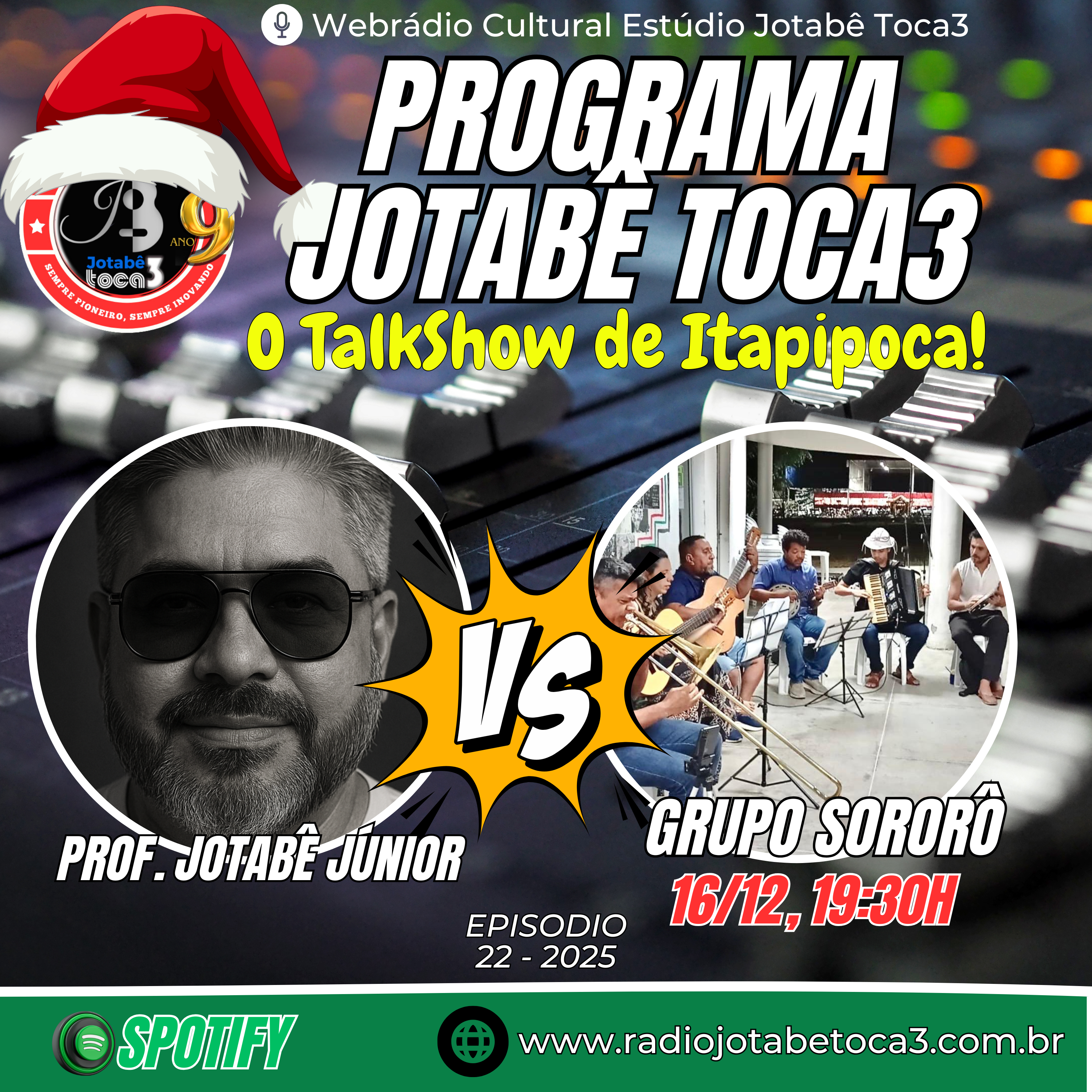 PROF. JOTABê JÚNIOR RECEBEU O GRUPO SORORÔ NO TALKSHOW DE ITAPIPOCA